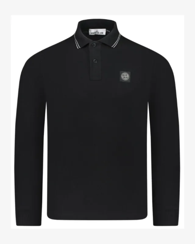 Polo shirt M/lunga slim fit - Sort sold by Modish