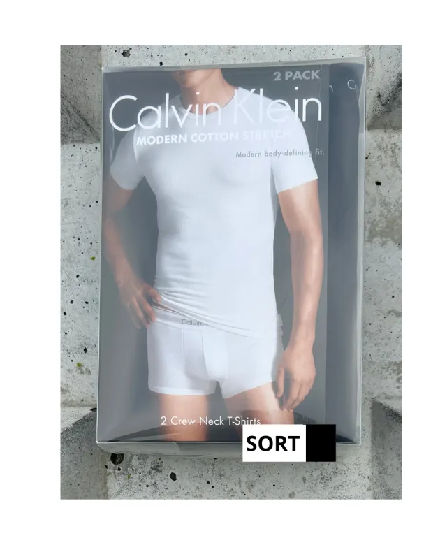2-pak Rundhalset T-shirt normal fit - sort sold by Modish