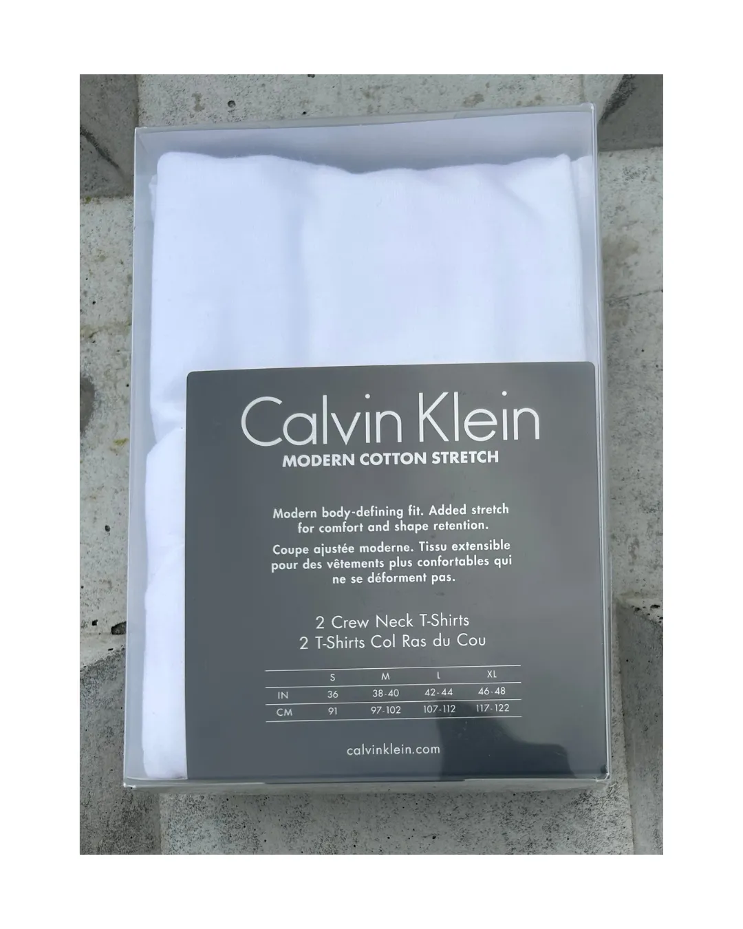 2-pak Rundhalset T-shirt slim fit - hvid sold by Modish product image thumbnail 2