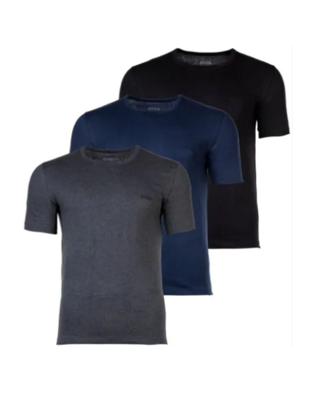 3-pak Rund hals t-shirt - Open Blue sold by Modish