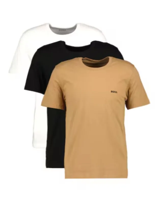 3-pak Rund hals t-shirt - Medium Beige sold by Modish