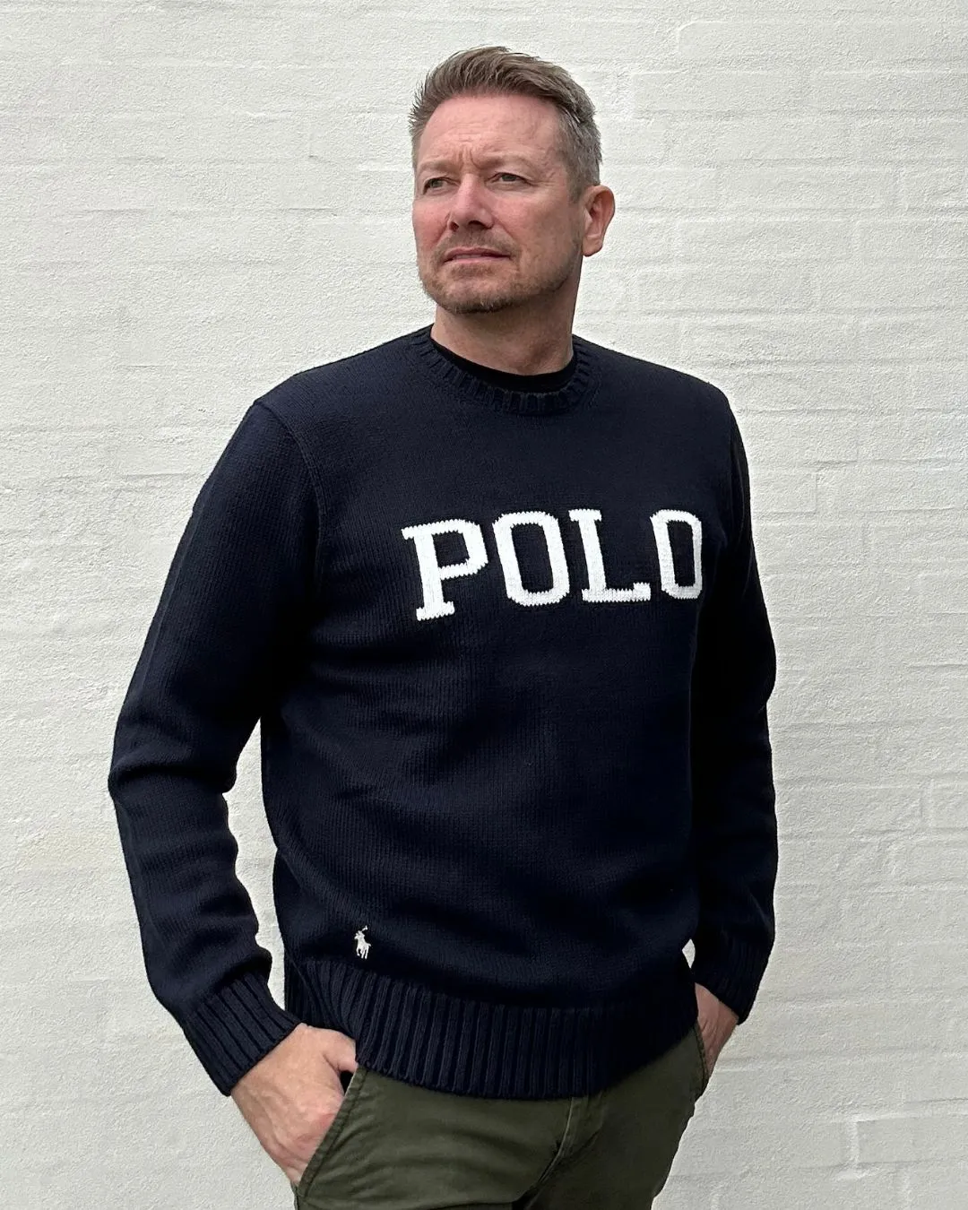 Polo Ralph BIG FIT LOGO JUMPER - Navy sold by Modish product image thumbnail 3