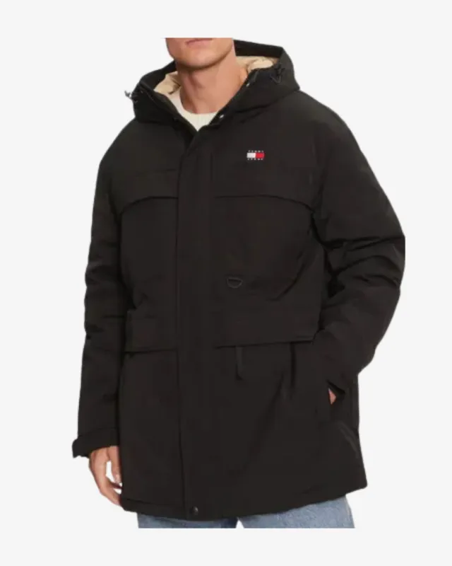 TECH CANVAS PARKA DUN JAKKE - Sort made by Tommy Hilfiger