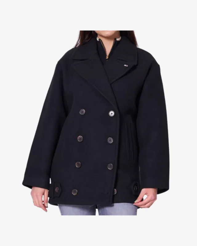 TJW WOOL PEACOAT DAME - Navy sold by Modish