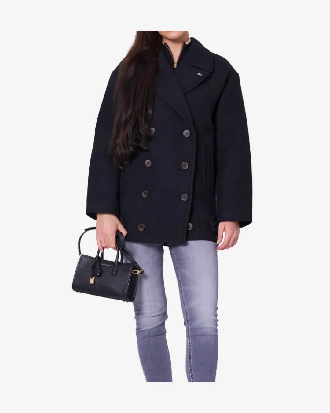 TJW WOOL PEACOAT DAME - Navy sold by Modish product image thumbnail 2