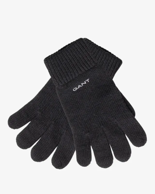 Uld strik handsker - Sort sold by Modish