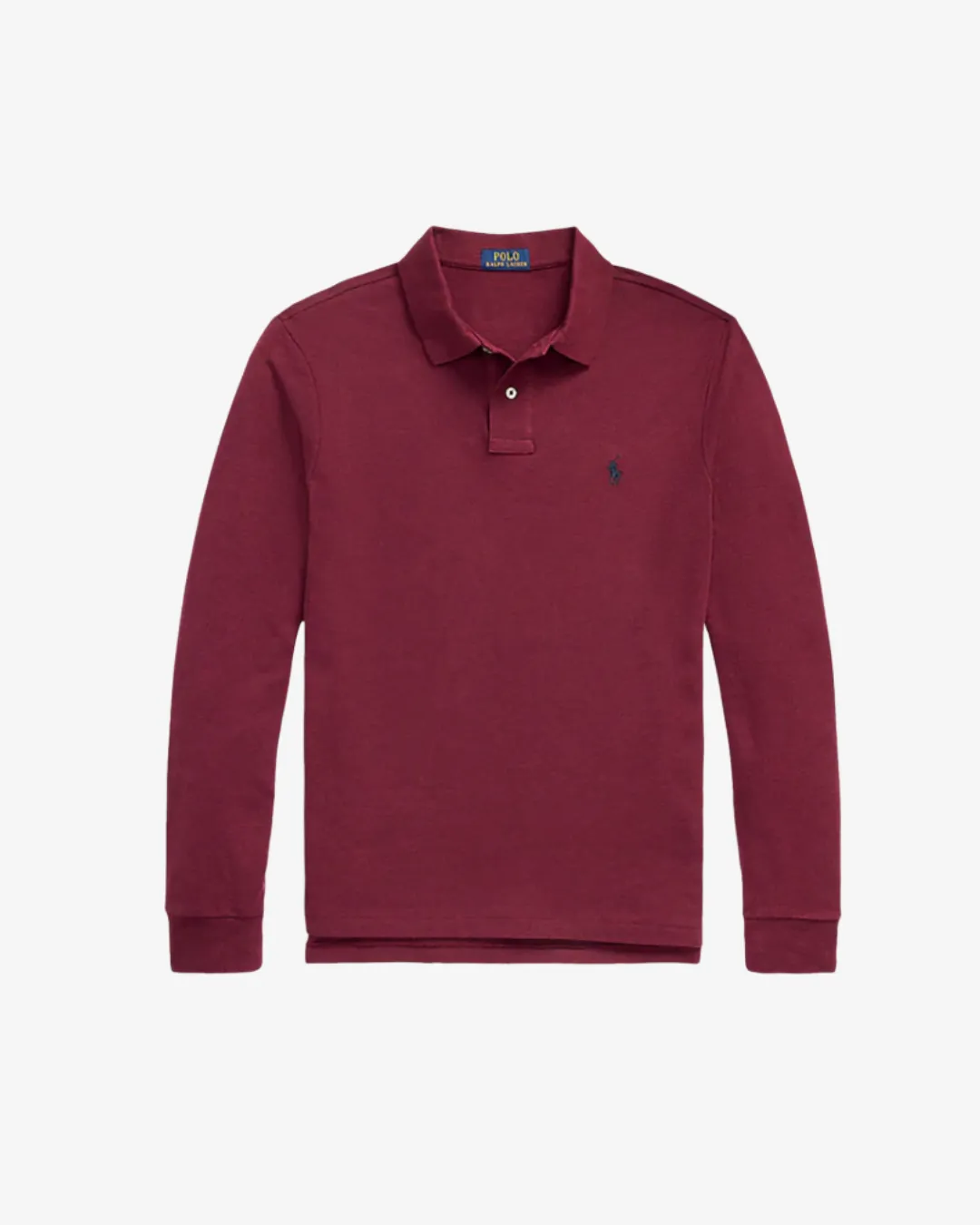 Langærmet custom slim fit polo - Bordeaux sold by Modish