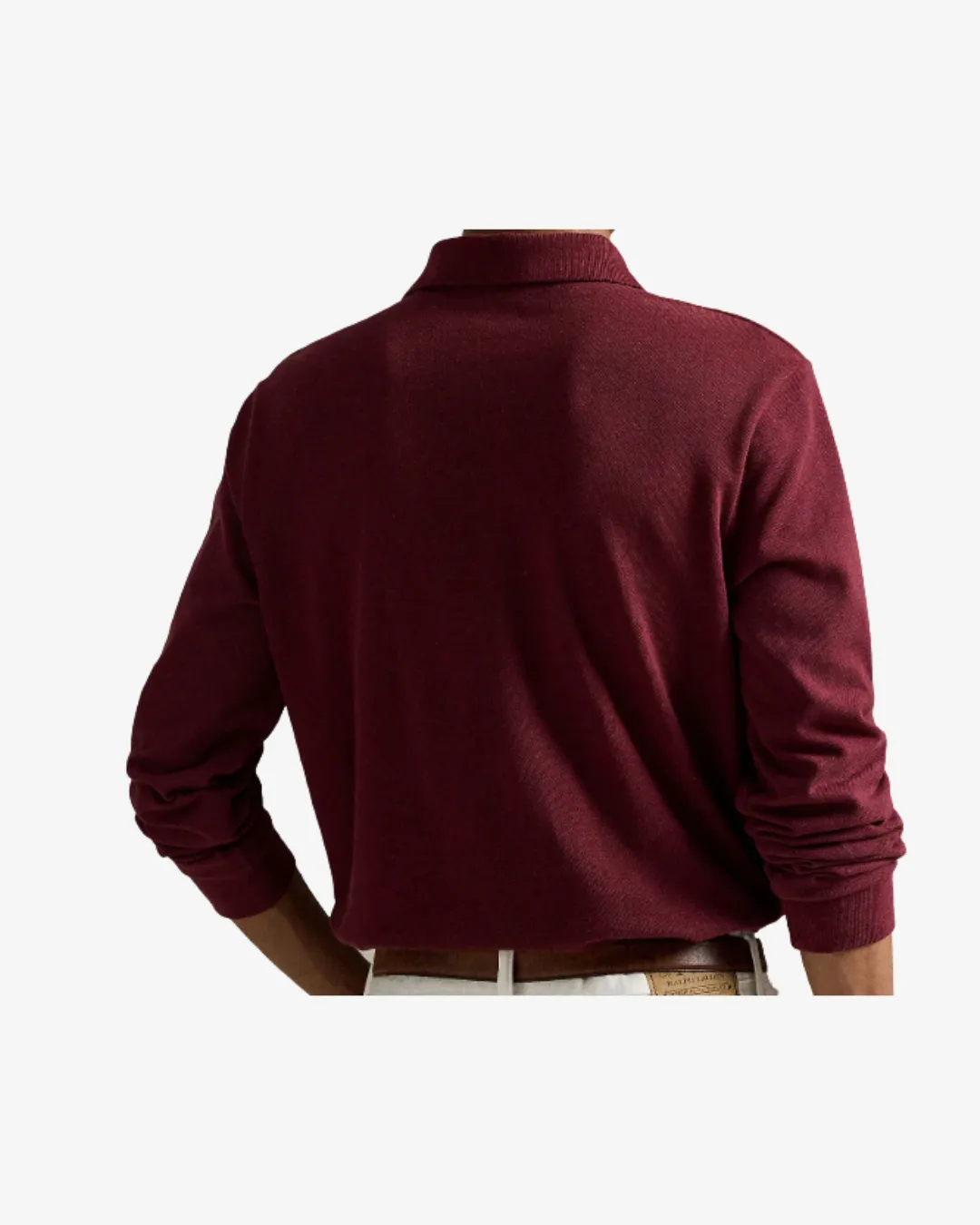 Langærmet slim fit polo - Bordeaux sold by Modish product image thumbnail 2