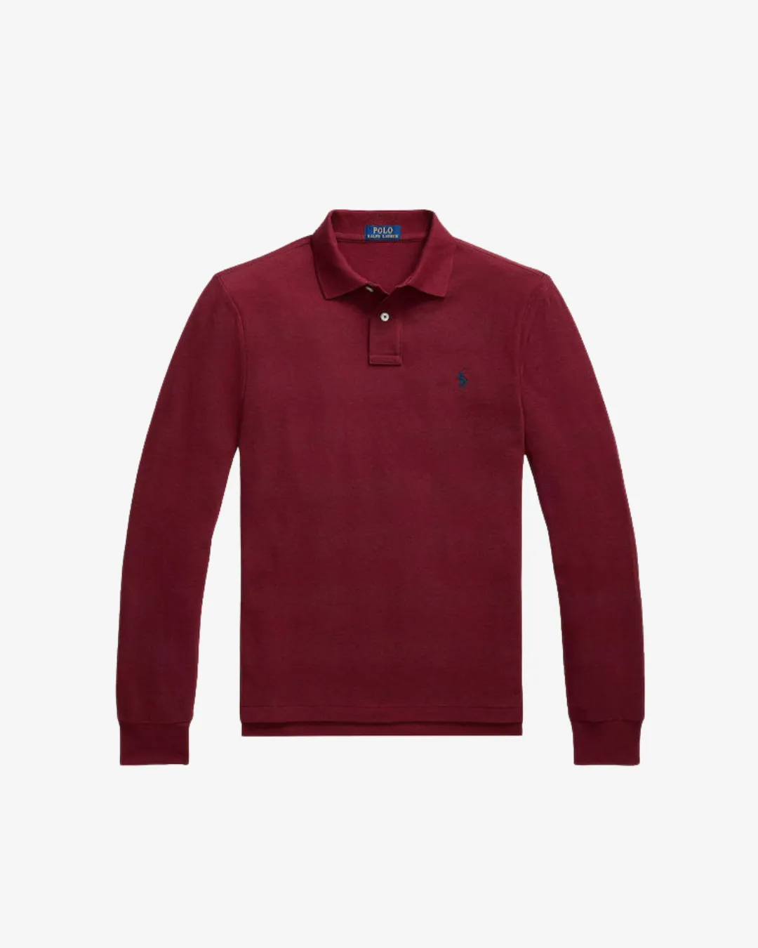 Langærmet slim fit polo - Bordeaux sold by Modish