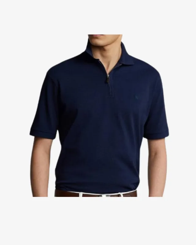 Quarter-zip polo - Navy sold by Modish