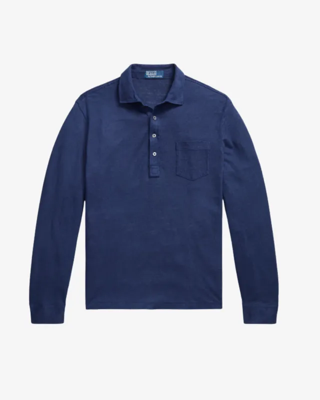 Langærmet polo - Navy sold by Modish