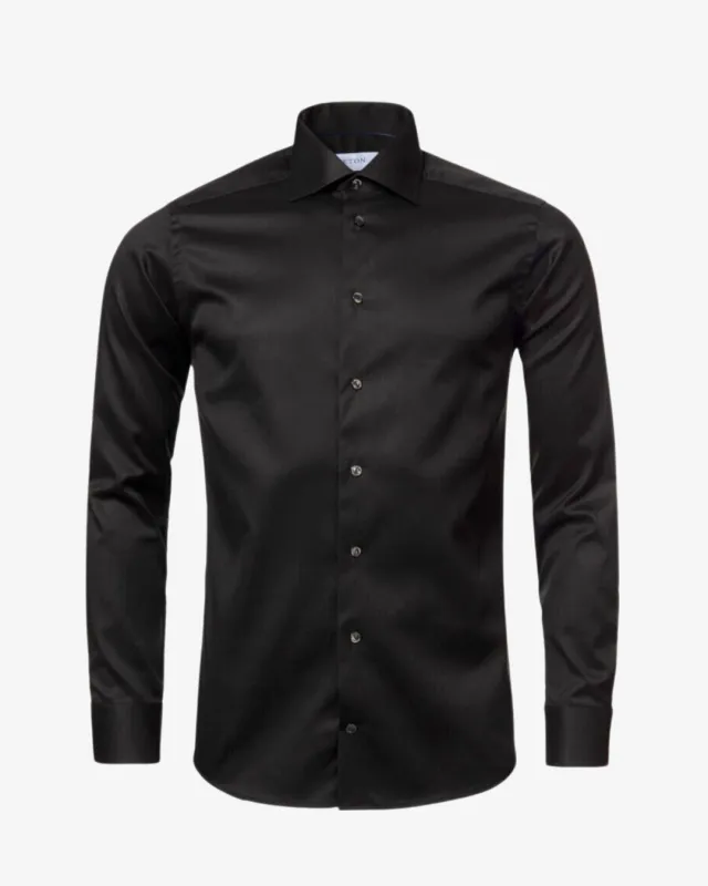 Signature Twill Classic skjorte med brystlomme - Sort made by Eton