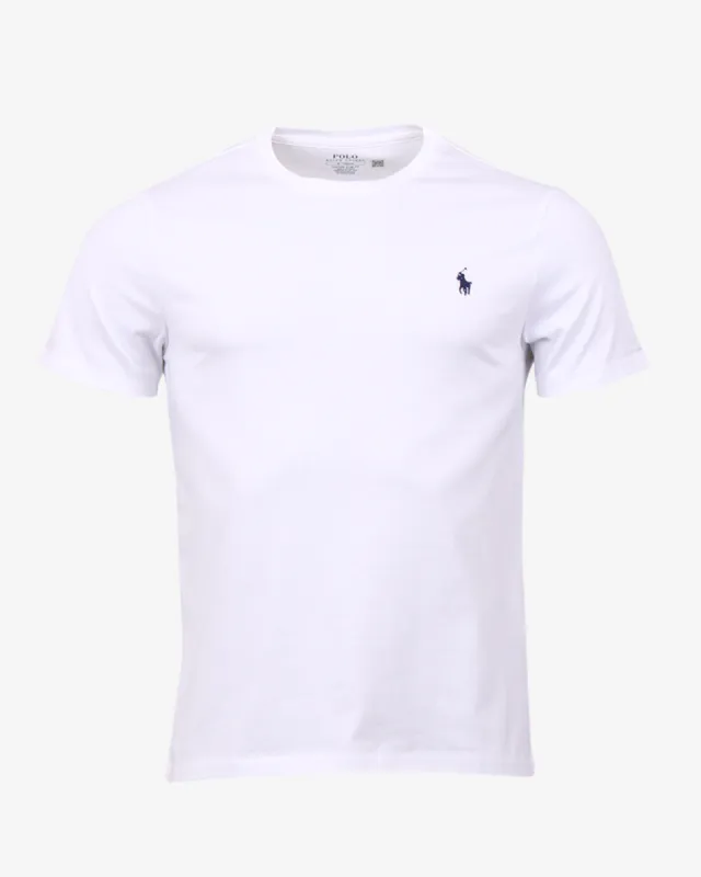 Rundhals slim fit t-shirt - Hvid sold by Modish