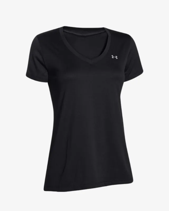Tech dame V-hals t-shirt - Sort sold by Modish