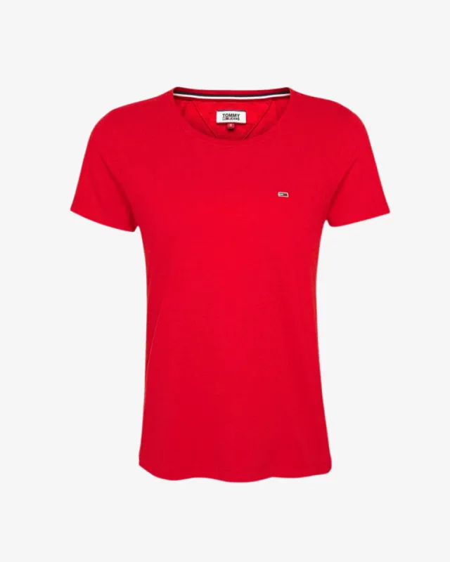 Original logo dame t-shirt - Rød made by Tommy Hilfiger