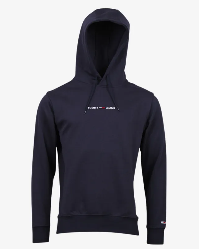 Center logo hættetrøje - Navy sold by Modish