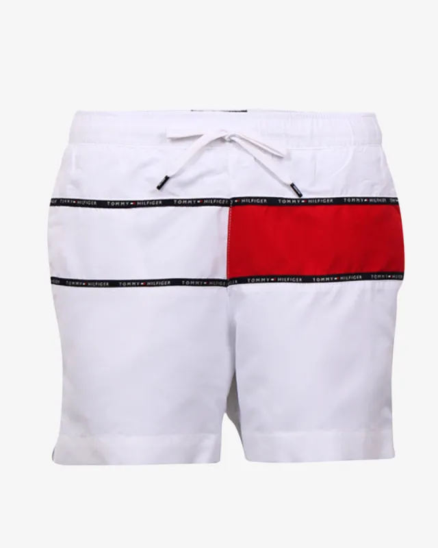 Flag logo Badeshorts - Hvid sold by Modish