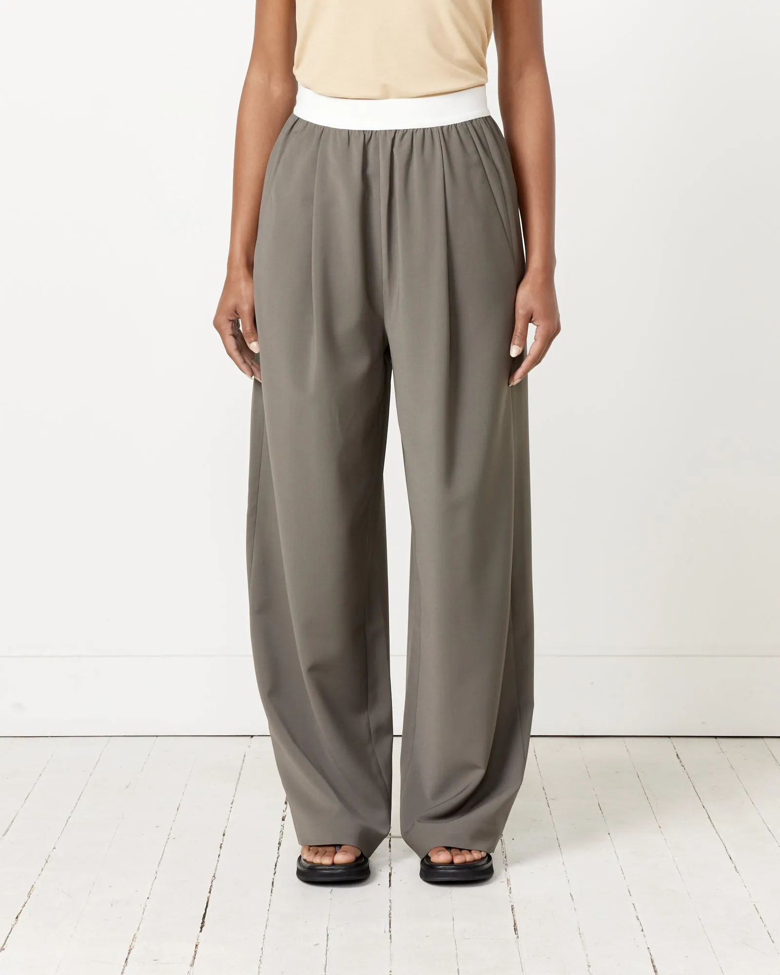 Tropical Wool Pant in Dark Stone sold by Mohawk General Store