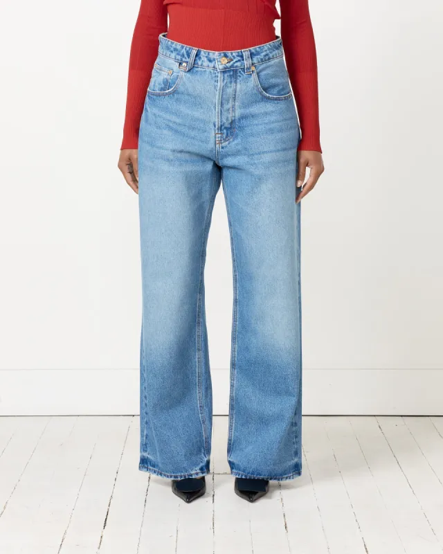 Le De-Nimes Large Jean in Blue/Tabac sold by Mohawk General Store