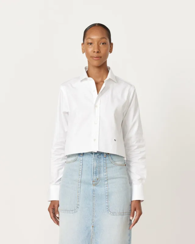 Cropped Shirt in White sold by Mohawk General Store