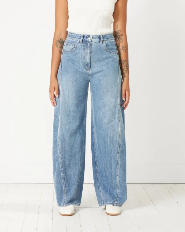 Wash Denim Sid Jean in Classic Blue made by Tibi