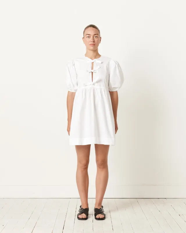 ワンピース Ganni Navy Blue Mini Dress With Knot Detail GANNI Navy blue mini dress with knot detail | Parallel