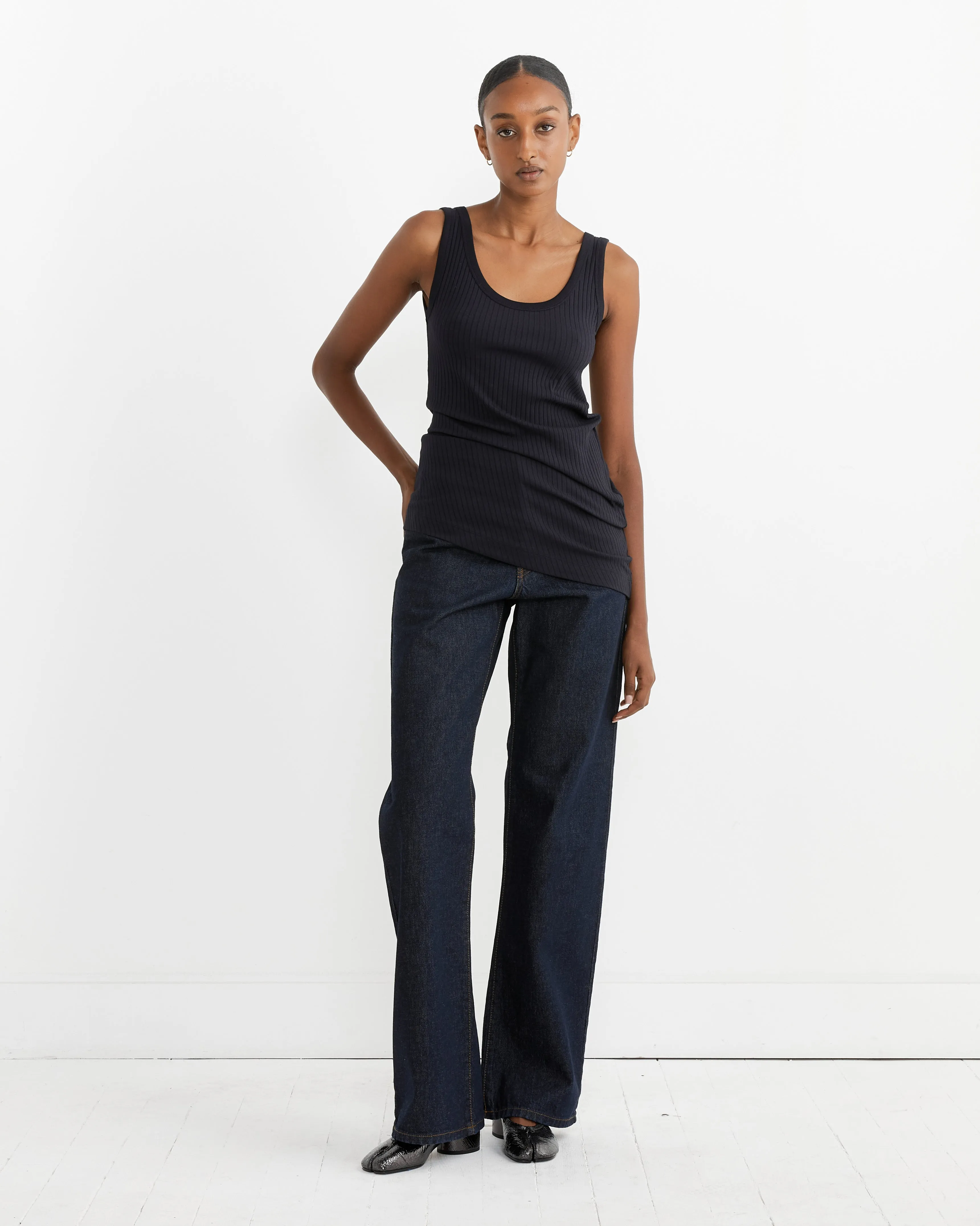 Asymmetrical Tank Top in Navy sold by Mohawk General Store product image thumbnail 2