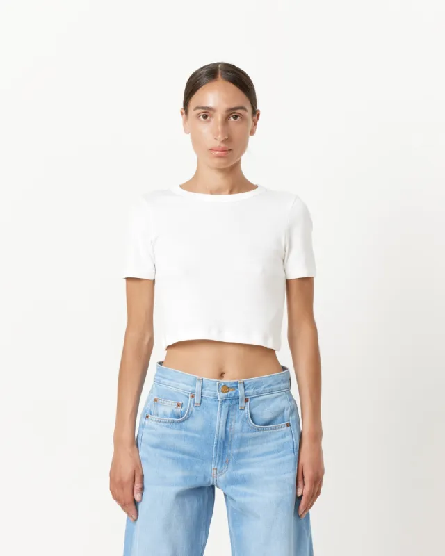 Car Crop Tee in White sold by Mohawk General Store