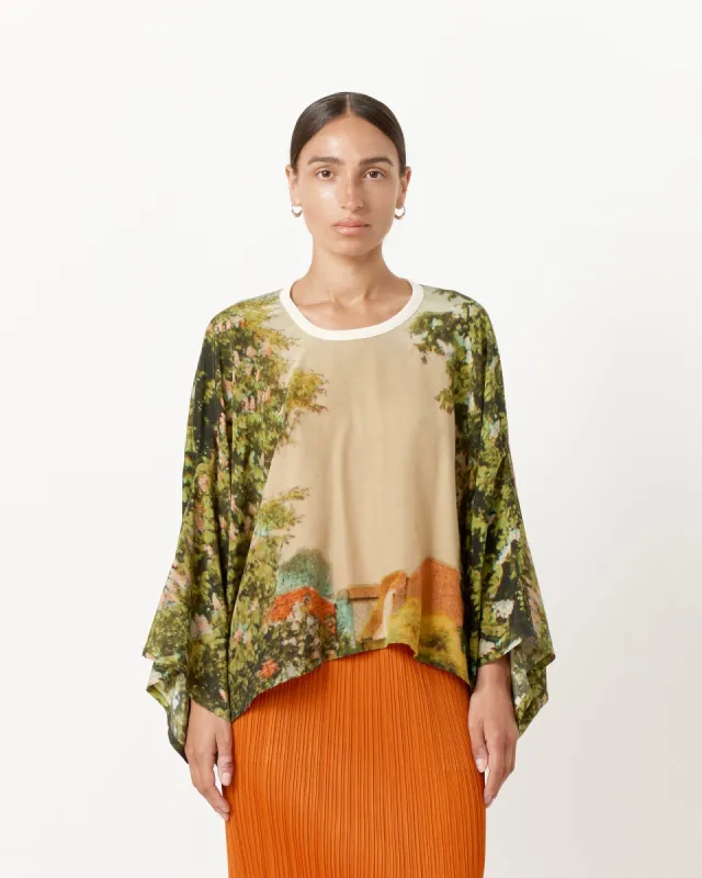 Silk Sweatshirt Wide Top in Print F sold by Mohawk General Store