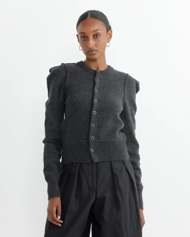 Fitted Cardigan in Anthracite Melange sold by Mohawk General Store