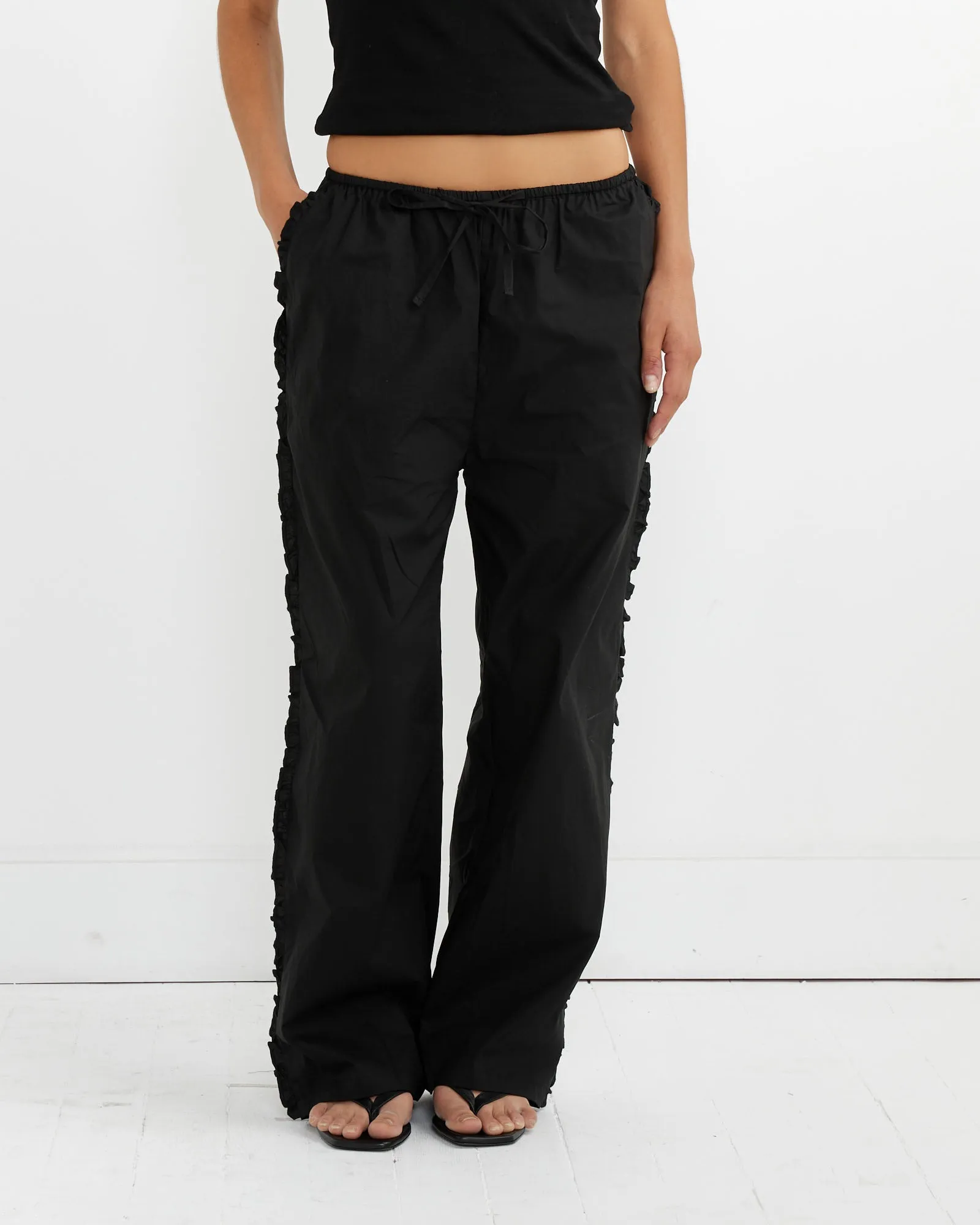 Deiji Studios Ruffle Pant Black sold by Mohawk General Store