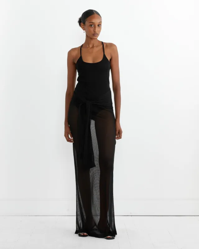 La Robe Maille Nodo Dress in Black made by Jacquemus