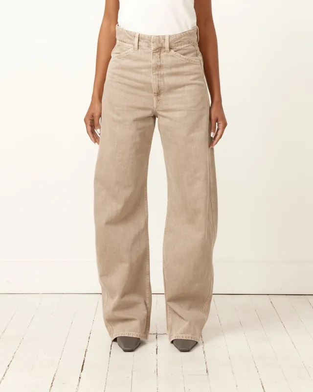 High Waisted Curved Pant in Snow Beige sold by Mohawk General Store