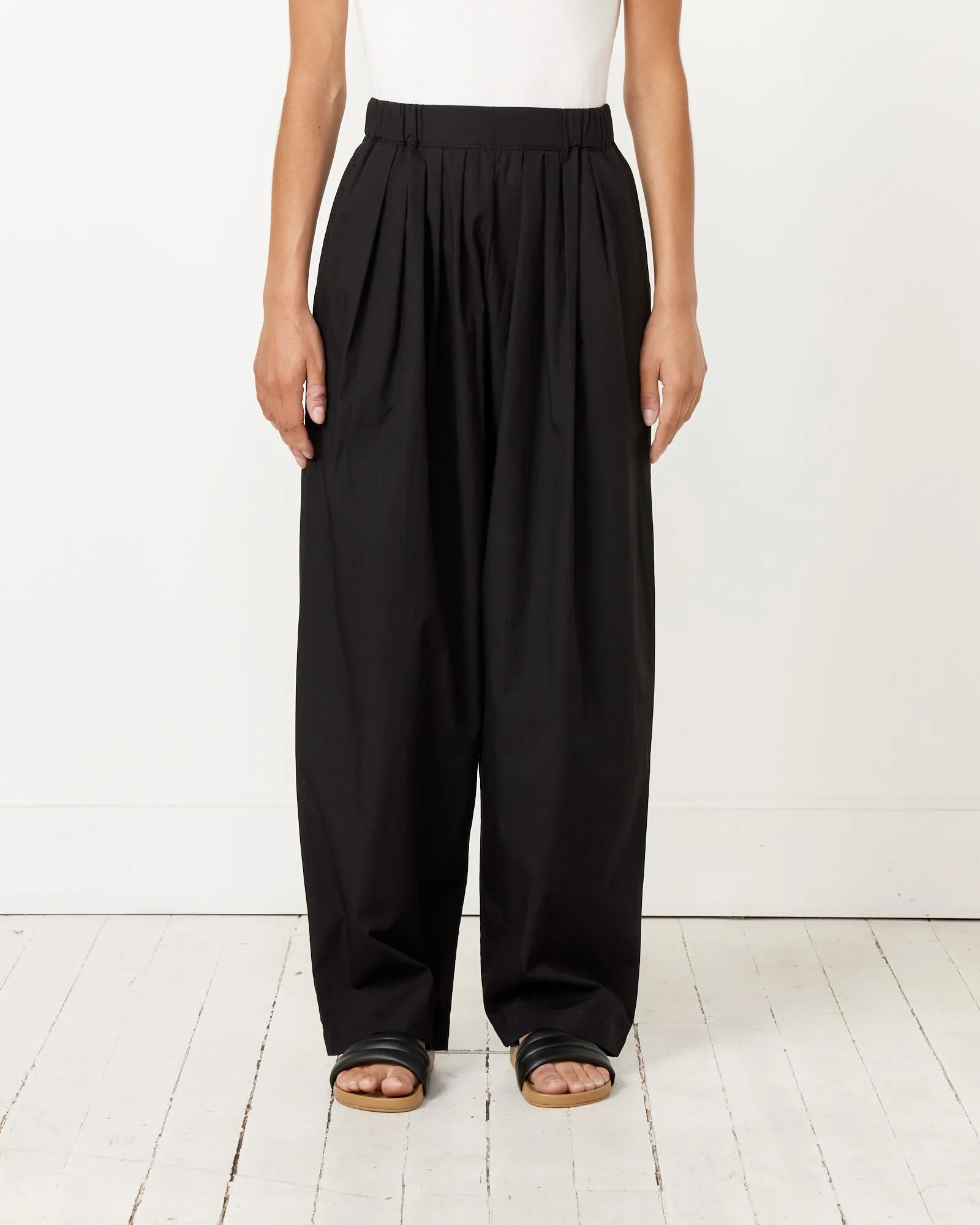 Straight Draped Pants in Black sold by Mohawk General Store
