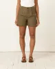 Pleated Short in Puglia Olive sold by Mohawk General Store