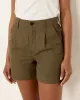 Pleated Short in Puglia Olive sold by Mohawk General Store