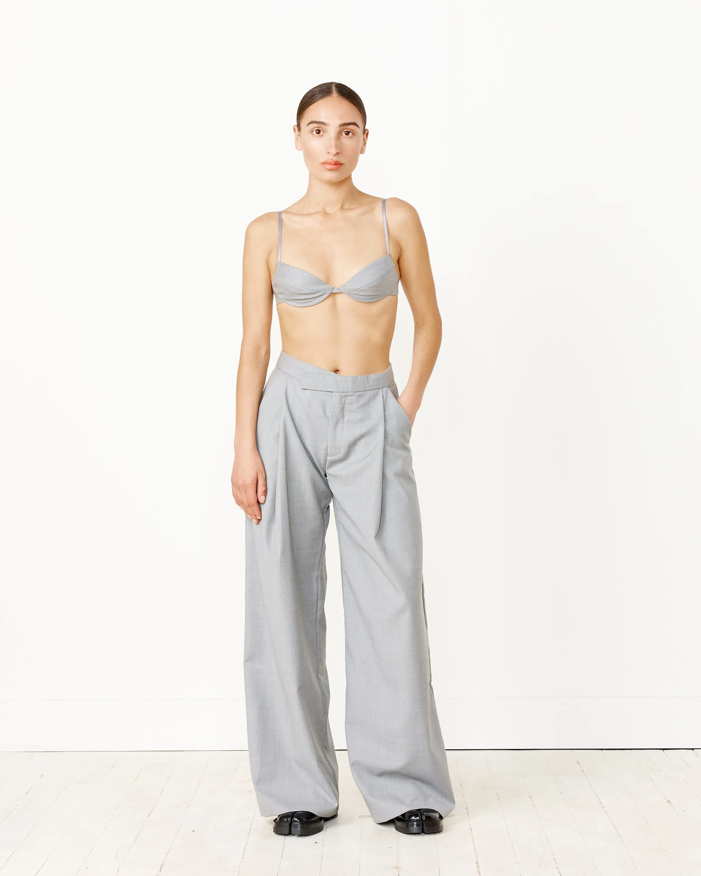 Tailored Bralette in Grey sold by Mohawk General Store product image thumbnail 2