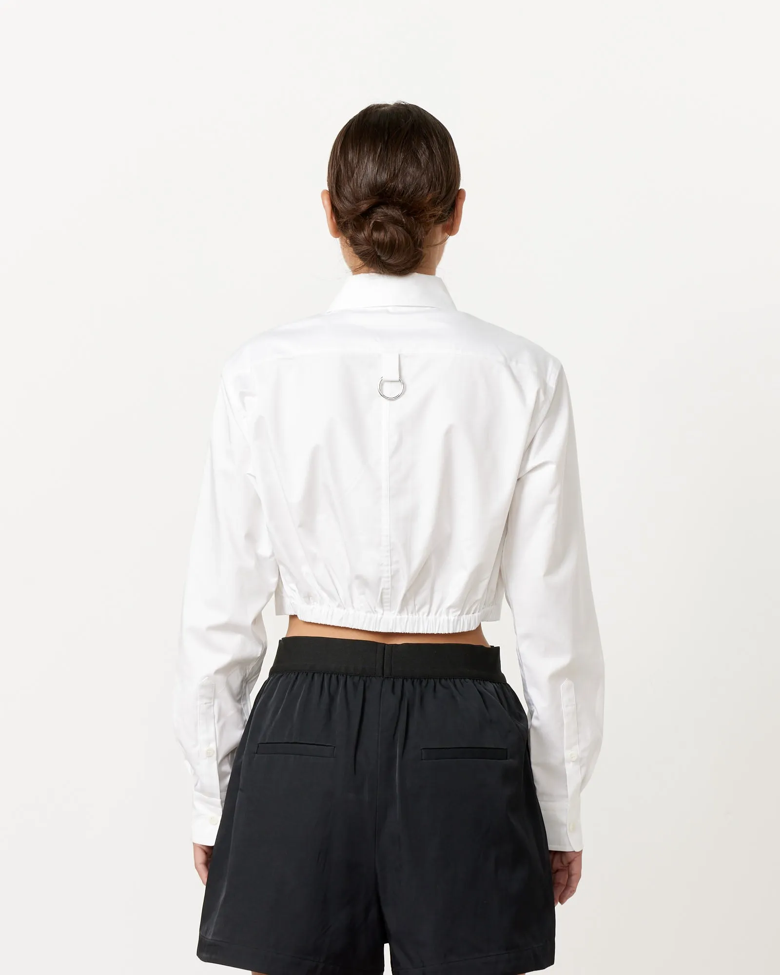 Eco Poplin Cropped Shirt in White sold by Mohawk General Store product image thumbnail 5