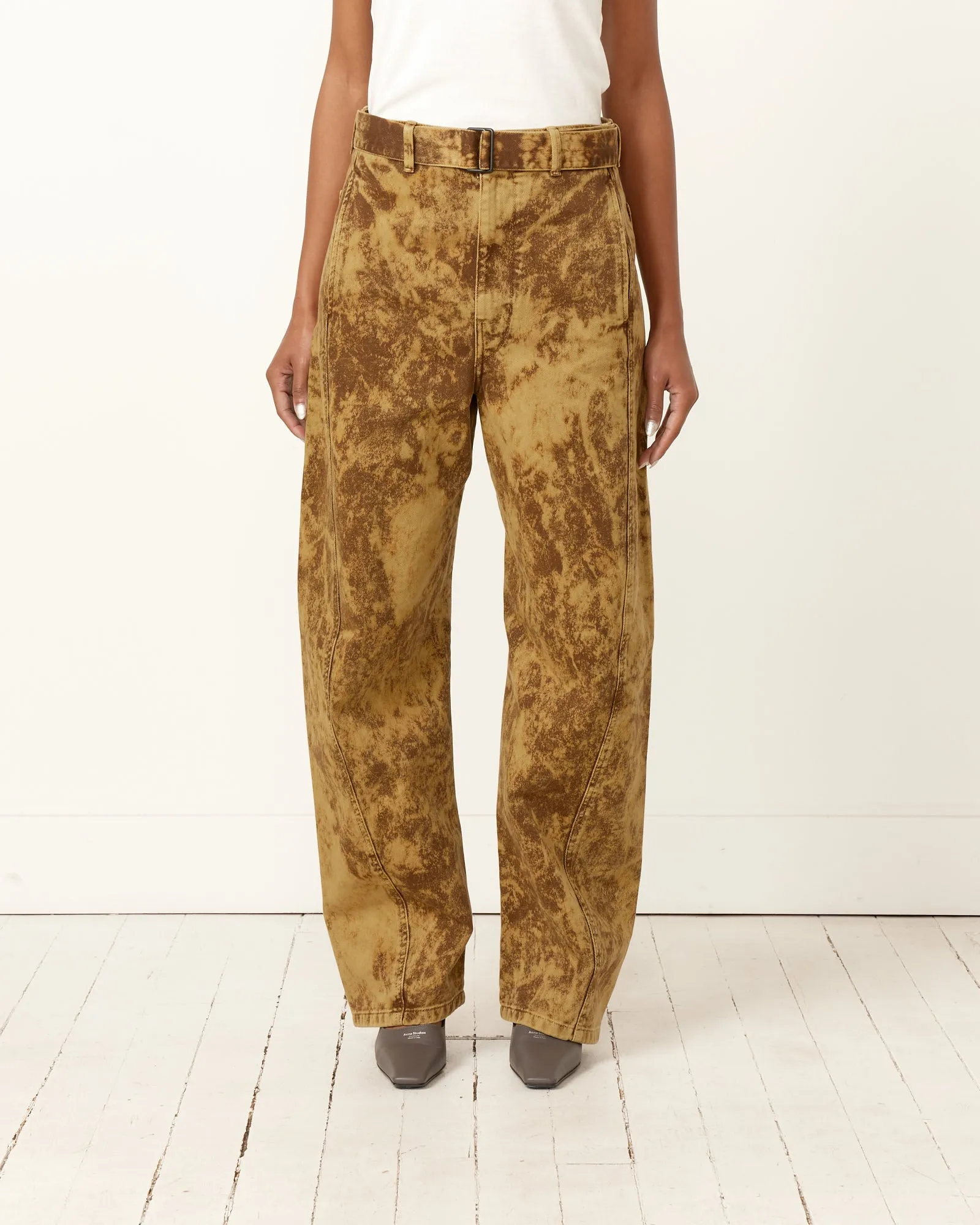 Twisted Belted Pant in Acid Snow Bronze sold by Mohawk General Store