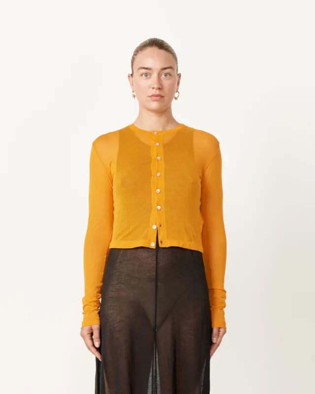 Cotton Gauze Cardigan in Orange sold by Mohawk General Store