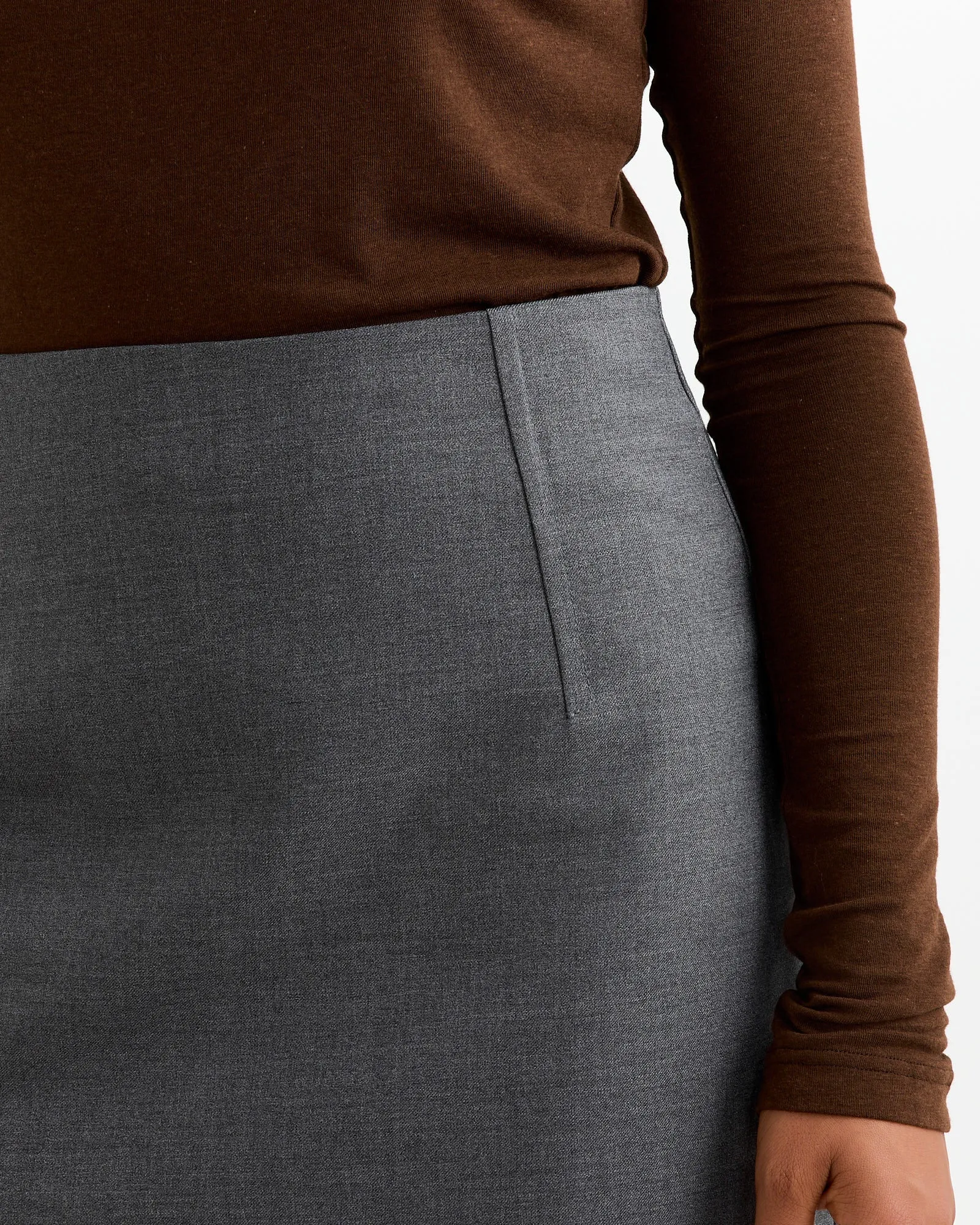 Wool Blend Mini Skirt in Charcoal sold by Mohawk General Store product image thumbnail 3