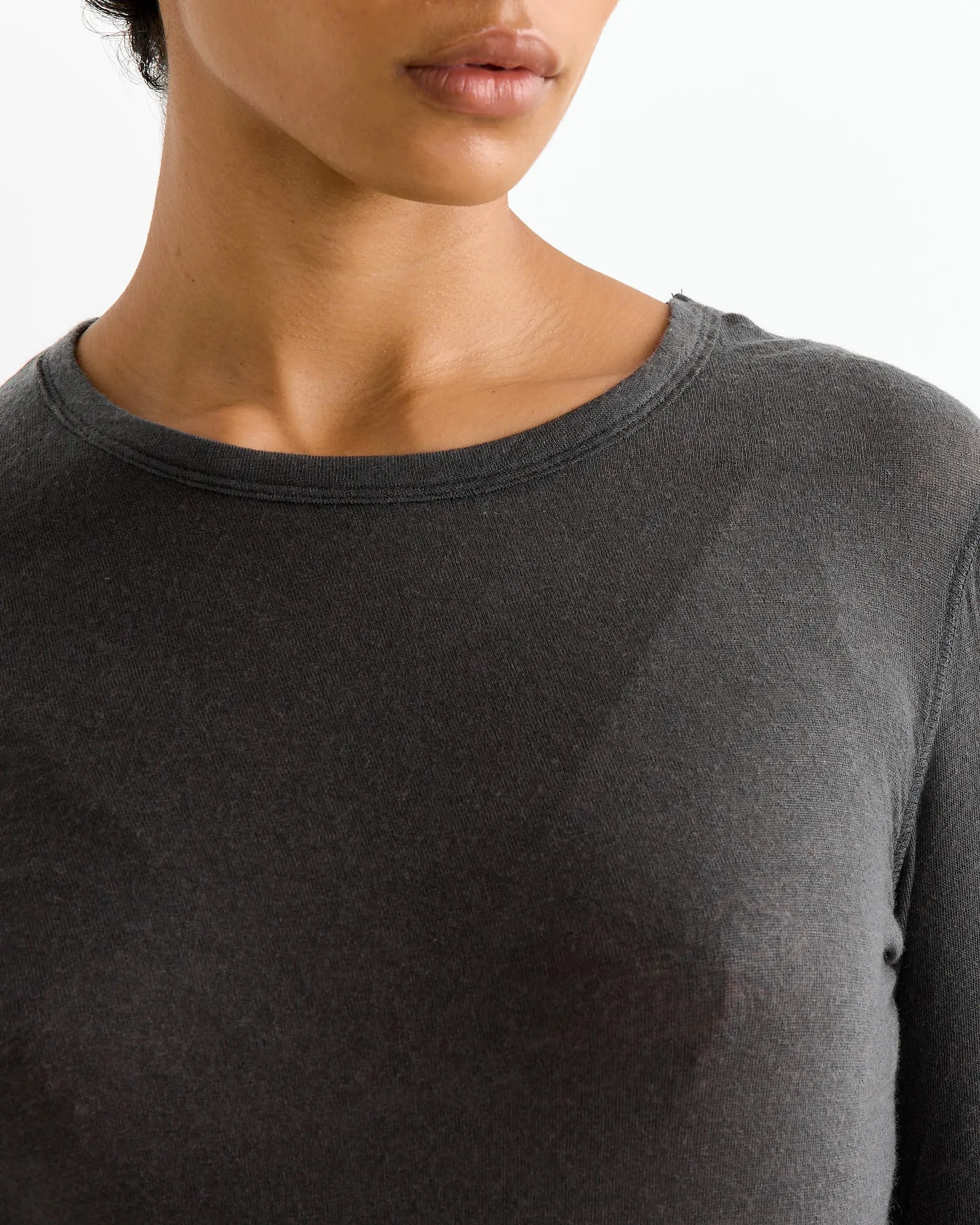 Wool Tencel Crewneck Top in Charcoal sold by Mohawk General Store product image thumbnail 4