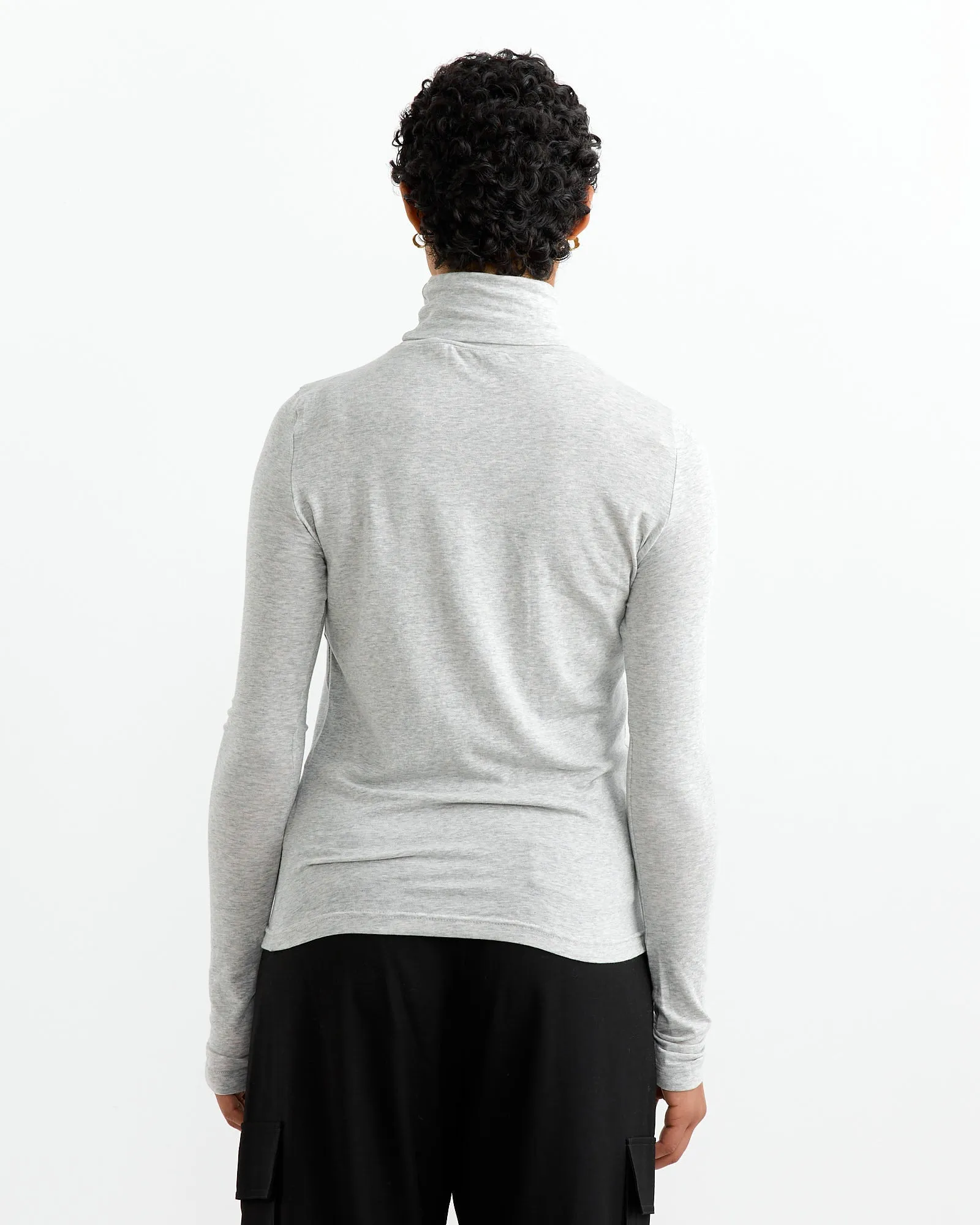 Roll Neck Jersey Top in Heather Grey sold by Mohawk General Store product image thumbnail 4