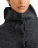 Spread Collar Boucle Cardigan in Charcoal sold by Mohawk General Store
