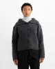 Spread Collar Boucle Cardigan in Charcoal sold by Mohawk General Store