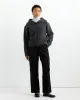 Spread Collar Boucle Cardigan in Charcoal sold by Mohawk General Store