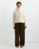 Spread Collar Boucle Cardigan in Cream sold by Mohawk General Store