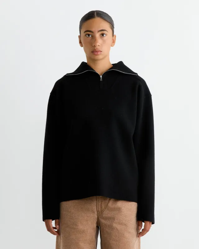 Milano Rib Zip Turtle in Black sold by Mohawk General Store