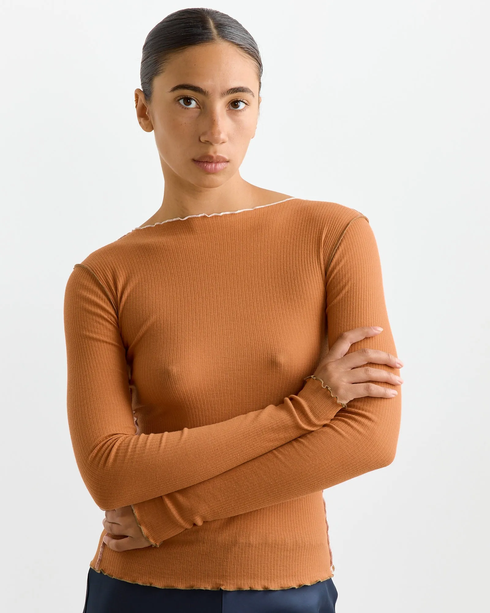 Vein Top in Dre Orange sold by Mohawk General Store product image thumbnail 3