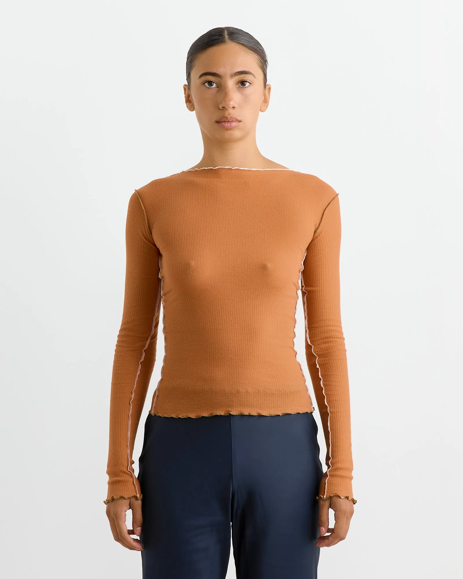 Vein Top in Dre Orange sold by Mohawk General Store